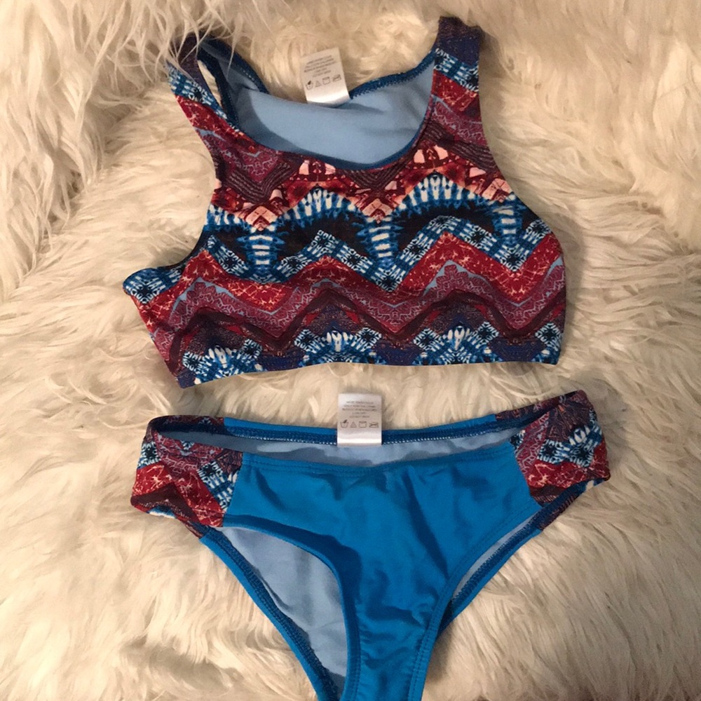 Blue girls bikini set